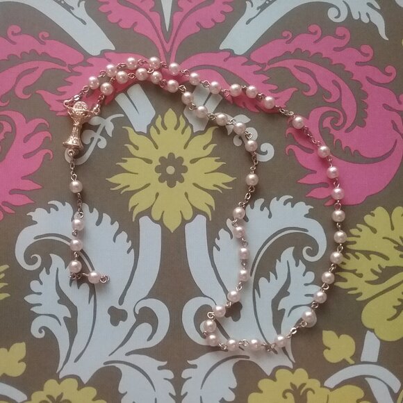 Vintage Rosary Beads IHS Chalice of Life - Religious Catholic Symbol - Picture 7 of 7